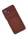 Mey İthalat®   Mİ 11 Lite Kılıf Kelvin Kartvizitli Silikon - Bordo