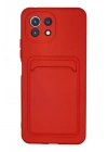 Mey İthalat®   Mİ 11 Lite Kılıf Kelvin Kartvizitli Silikon - Kırmızı