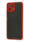 Mey İthalat®   Mİ 11 Lite Kılıf Montreal Silikon Kapak - Kırmızı