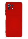 Mey İthalat®   Mİ 11 Lite Kılıf Nano içi Kadife Silikon - Kırmızı