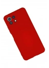 Mey İthalat®   Mİ 11 Lite Kılıf Nano içi Kadife Silikon - Kırmızı