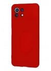 Mey İthalat®   Mİ 11 Lite Kılıf Nano içi Kadife Silikon - Kırmızı