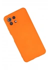 Mey İthalat®   Mİ 11 Lite Kılıf Nano içi Kadife Silikon - Turuncu