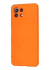 Mey İthalat®   Mİ 11 Lite Kılıf Nano içi Kadife Silikon - Turuncu