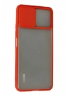 Mey İthalat®   Mİ 11 Lite Kılıf Palm Buzlu Kamera Sürgülü Silikon - Kırmızı