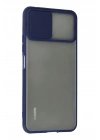 Mey İthalat®   Mİ 11 Lite Kılıf Palm Buzlu Kamera Sürgülü Silikon - Lacivert