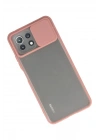 Mey İthalat®   Mİ 11 Lite Kılıf Palm Buzlu Kamera Sürgülü Silikon - Pembe