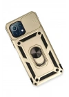 Mey İthalat®   Mİ 11 Lite Kılıf Pars Lens Yüzüklü Silikon - Gold