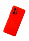Mey İthalat®   Mi 11T Pro Kılıf Nano içi Kadife Silikon - Kırmızı