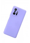 Mey İthalat®   Mi 11T Pro Kılıf Nano içi Kadife Silikon - Lila