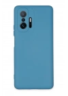 Mey İthalat®   Mi 11T Pro Kılıf Nano içi Kadife Silikon - Mavi