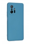 Mey İthalat®   Mi 11T Pro Kılıf Nano içi Kadife Silikon - Mavi