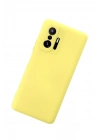 Mey İthalat®   Mi 11T Pro Kılıf Nano içi Kadife Silikon - Sarı