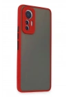 Mey İthalat®   Mi 12 Lite Kılıf Montreal Silikon Kapak - Kırmızı