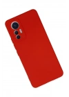 Mey İthalat®   Mi 12 Lite Kılıf Nano içi Kadife Silikon - Kırmızı