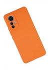 Mey İthalat®   Mi 12 Lite Kılıf Nano içi Kadife Silikon - Turuncu