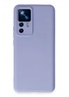 Mey İthalat®   Mi 12T Pro Kılıf Nano içi Kadife Silikon - Lila