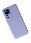 Mey İthalat®   Mi 12T Pro Kılıf Nano içi Kadife Silikon - Lila