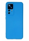 Mey İthalat®   Mi 12T Pro Kılıf Nano içi Kadife Silikon - Mavi