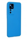 Mey İthalat®   Mi 12T Pro Kılıf Nano içi Kadife Silikon - Mavi