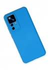Mey İthalat®   Mi 12T Pro Kılıf Nano içi Kadife Silikon - Mavi