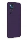 Mey İthalat®   Mi 12T Pro Kılıf Nano içi Kadife Silikon - Mor