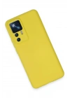 Mey İthalat®   Mi 12T Pro Kılıf Nano içi Kadife Silikon - Sarı