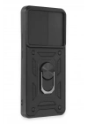 Mey İthalat®   Mi 12T Pro Kılıf Pars Lens Yüzüklü Silikon - Siyah