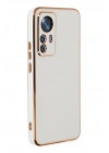Mey İthalat®   Mi 12T Pro Kılıf Volet Silikon - Beyaz