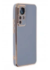 Mey İthalat®   Mi 12T Pro Kılıf Volet Silikon - Mavi