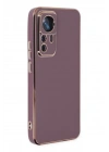 Mey İthalat®   Mi 12T Pro Kılıf Volet Silikon - Mor