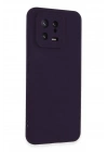 Mey İthalat®   Mi 13 Kılıf Nano içi Kadife Silikon - Mor