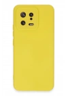 Mey İthalat®   Mi 13 Kılıf Nano içi Kadife Silikon - Sarı