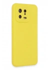 Mey İthalat®   Mi 13 Kılıf Nano içi Kadife Silikon - Sarı