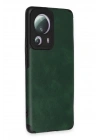 Mey İthalat®   Mi 13 Lite Kılıf Loop Deri Silikon - Yeşil