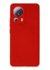 Mey İthalat®   Mi 13 Lite Kılıf Nano içi Kadife Silikon - Kırmızı