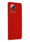 Mey İthalat®   Mi 13 Lite Kılıf Nano içi Kadife Silikon - Kırmızı