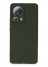 Mey İthalat®   Mi 13 Lite Kılıf Nano içi Kadife Silikon - Koyu Yeşil