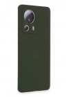 Mey İthalat®   Mi 13 Lite Kılıf Nano içi Kadife Silikon - Koyu Yeşil