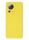 Mey İthalat®   Mi 13 Lite Kılıf Nano içi Kadife Silikon - Sarı