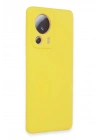 Mey İthalat®   Mi 13 Lite Kılıf Nano içi Kadife Silikon - Sarı