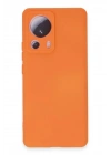 Mey İthalat®   Mi 13 Lite Kılıf Nano içi Kadife Silikon - Turuncu