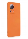 Mey İthalat®   Mi 13 Lite Kılıf Nano içi Kadife Silikon - Turuncu