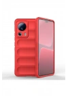 Mey İthalat®   Mi 13 Lite Kılıf Optimum Silikon - Kırmızı