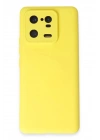 Mey İthalat®   Mi 13 Pro Kılıf Nano içi Kadife Silikon - Sarı