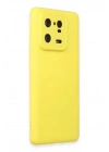 Mey İthalat®   Mi 13 Pro Kılıf Nano içi Kadife Silikon - Sarı