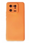 Mey İthalat®   Mi 13 Pro Kılıf Nano içi Kadife Silikon - Turuncu