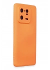 Mey İthalat®   Mi 13 Pro Kılıf Nano içi Kadife Silikon - Turuncu