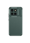 Mey İthalat®   Mi 14T Kılıf Auto Focus Karbon Kapak - Koyu Yeşil