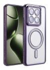 Mey İthalat®   Mi 14T Pro Joke Simli Magneticsafe Kılıf - Derin Mor